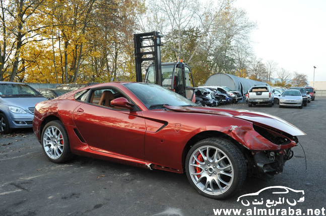 عرض سيارة كرستيانو رونالدو المحطمة "فيراري 599 GTB" للبيع على موقع اي باي الفرنسي بالصور 7