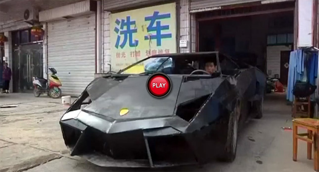 رجل صيني يصنع سيارة لمبرجيني ريفنتون بنفسه في ورشته الخاصة Lamborghini Reventon