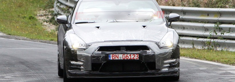 نيسان جي تي ار 2014 الجديدة في اول صور تجسسية التقطت لها اليوم Nissan GT-R 2014 1