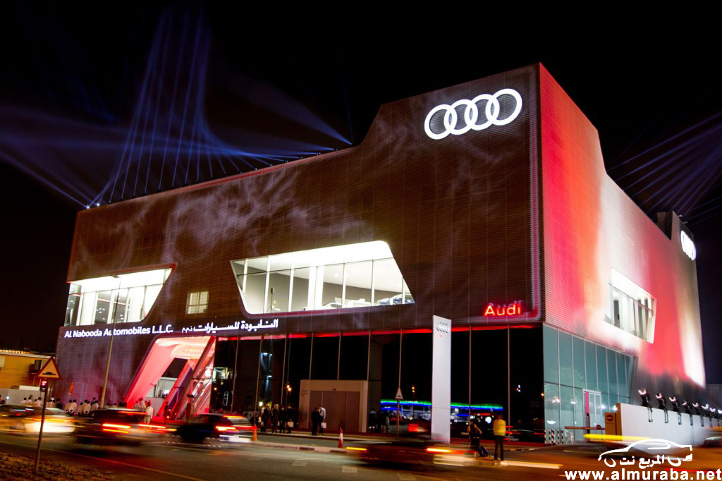 وكالة اودي في دبي “النابودة” تفتتح أكبر صالة عرض لسيارات اودي في الشرق الاوسط بالصور Audi In Dubai