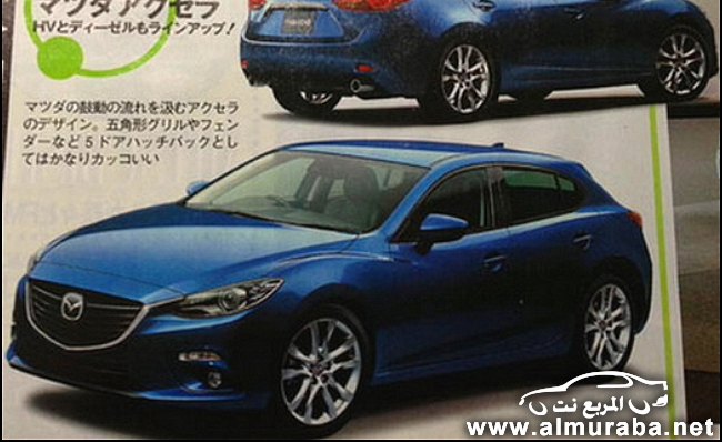 مازدا 3 2014 الهاتشباك الجديدة كلياً تظهر في أحد مجلات السيارات Mazda3 2014