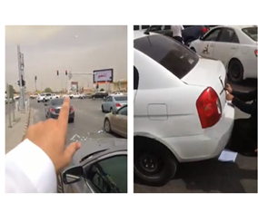 “فيديو” سائقون يبتكرون حيلة لقطع إشارة ساهر من باب “التعاون على البر والتقوى”!