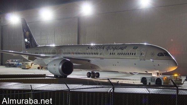 "بالصور والفيديو" شاهد أحدث طائرات الخطوط السعودية من طراز دريملاينر B787 1