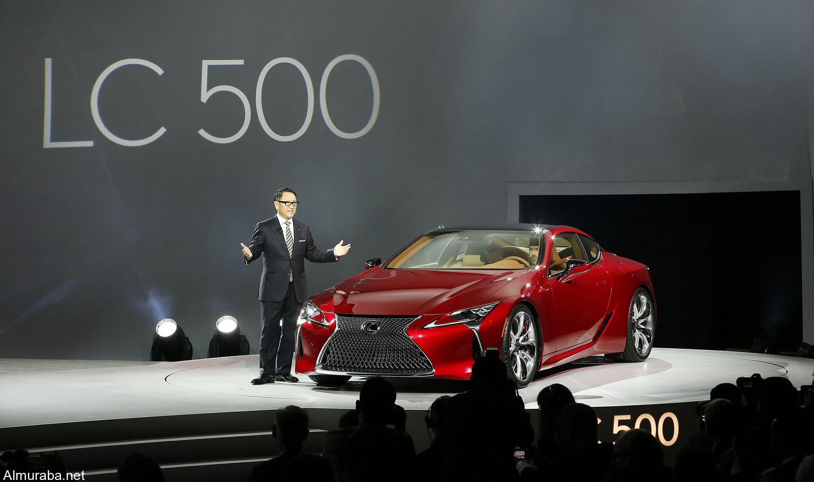 Detroit – January 11, 2016 – Akio Toyoda, Toyota Motor Corporation President and Lexus Chief Branding Officer unveiled the all-new Lexus LC 500 luxury sports car at the North American International Auto Show.  Lexus LC 500 features a 467 hp., V-8 engine, a 10-speed automatic transmission and amazing driving dynamics.  For more information contact Maurice Durand at 714-889-9908.