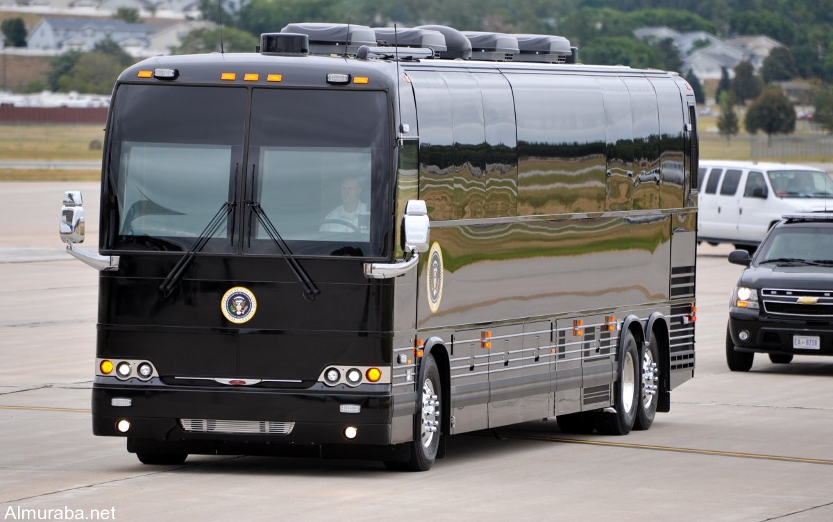 “بالصور” شاهد حافلة أوباما المدرعة المجهزة بكامل التقنيات الحديثة Ground Force One