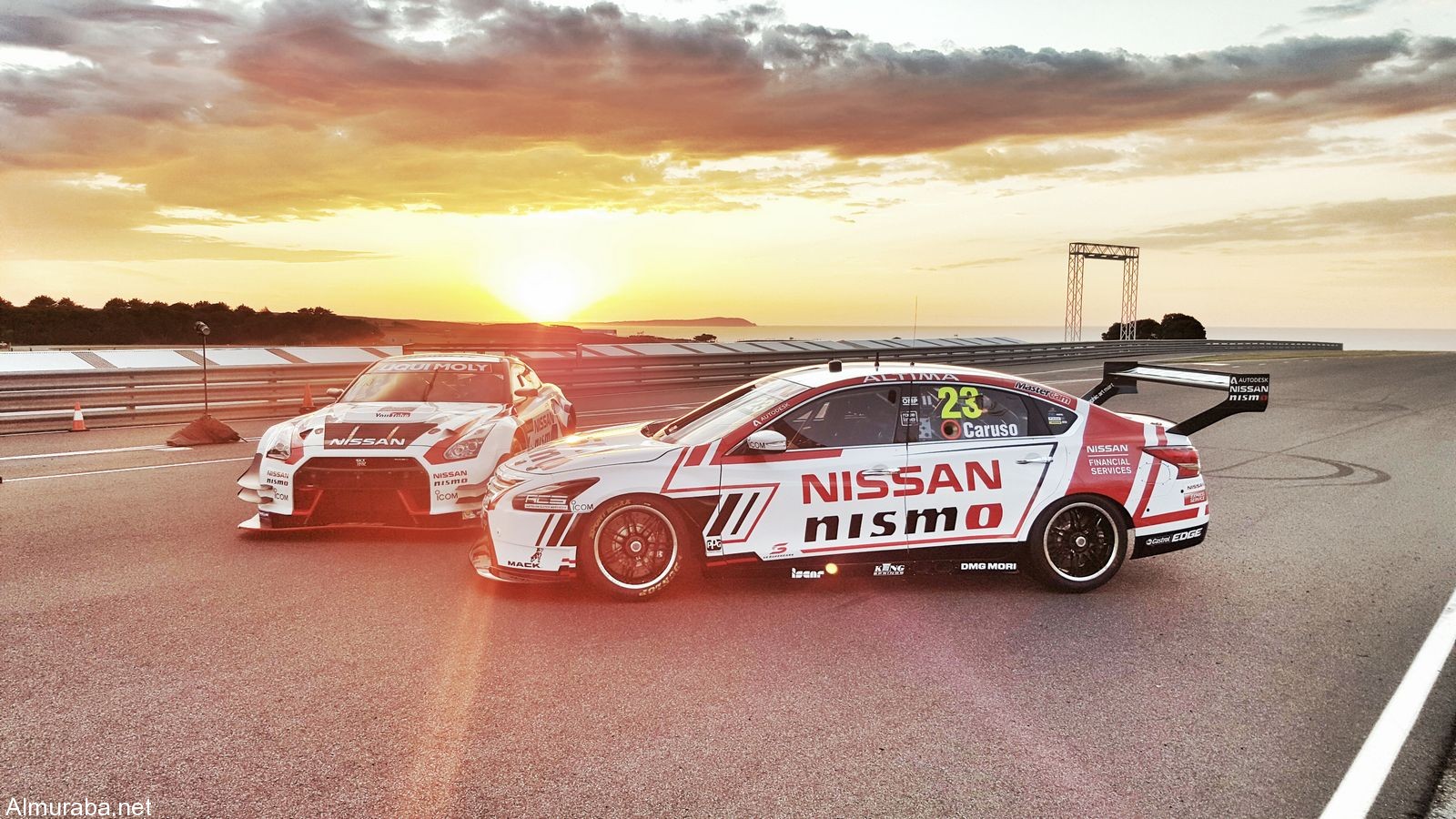 PHILLIP ISLAND, Australia (Jan. 28, 2016) – Nissan has unveiled its 2016 Australian motorsport activities at the Phillip Island Grand Prix Circuit in Victoria today. The 2016 livery for Michael Caruso’s #23 NISMO Nissan Altima V8 Supercar was revealed, carrying a variation of the global GT3 colors that the Altima carried in 2015. Also on track was the #1 Nissan GT-R NISMO GT3 that will aim to take back-to-back Bathurst 12 Hour victories for Nissan next week, with an Australian flag added to the now-familiar livery.