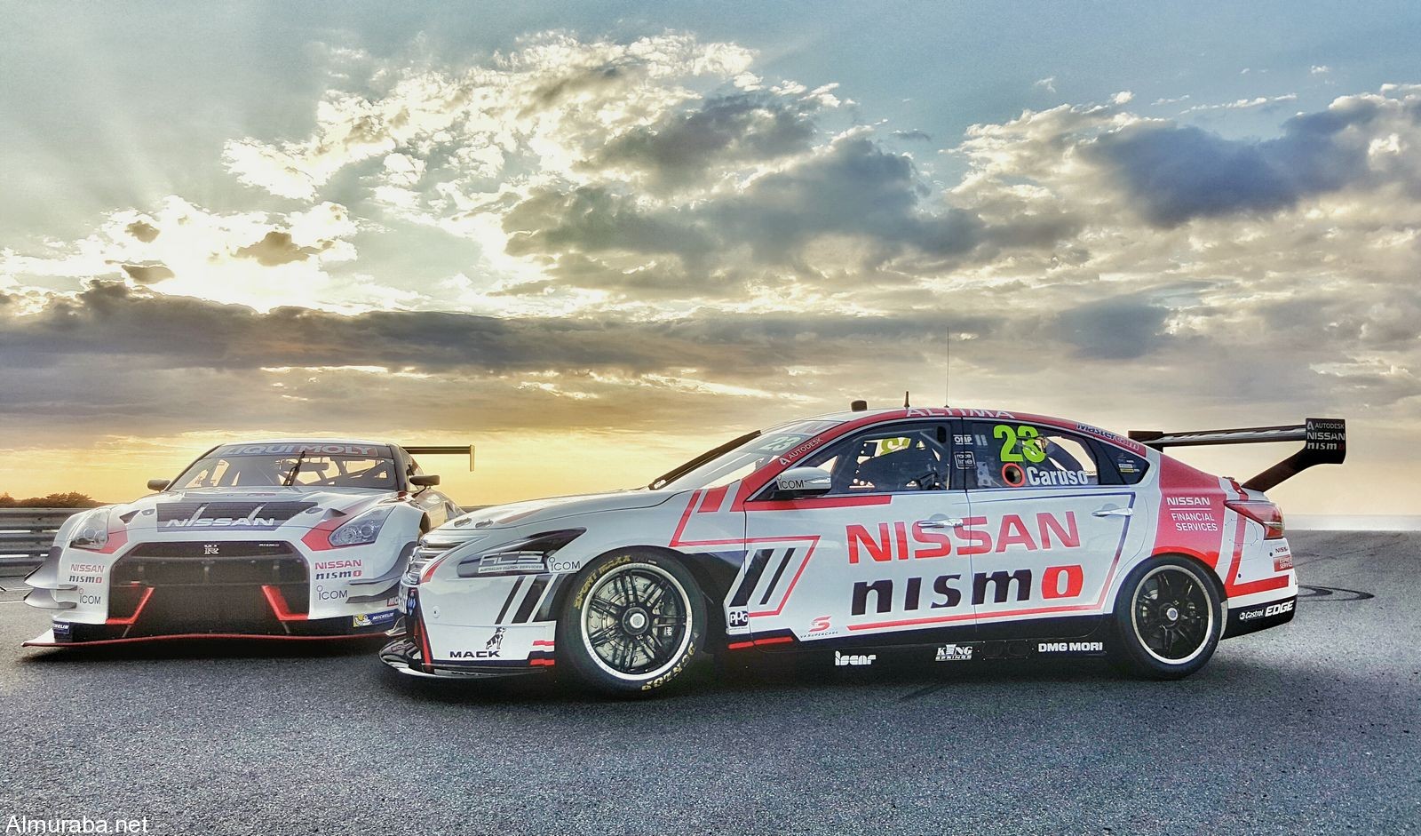 PHILLIP ISLAND, Australia (Jan. 28, 2016) – Nissan has unveiled its 2016 Australian motorsport activities at the Phillip Island Grand Prix Circuit in Victoria today. The 2016 livery for Michael Caruso’s #23 NISMO Nissan Altima V8 Supercar was revealed, carrying a variation of the global GT3 colors that the Altima carried in 2015. Also on track was the #1 Nissan GT-R NISMO GT3 that will aim to take back-to-back Bathurst 12 Hour victories for Nissan next week, with an Australian flag added to the now-familiar livery.