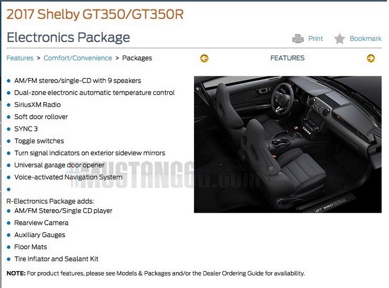 سيارة "فورد" شيلبي موستنج GT350 تحصل على تحديثات جديدة Ford 2017 4