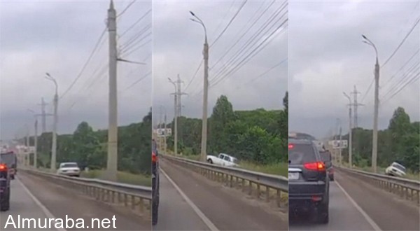 “فيديو” سائق حاول الهرب من الازدحام فوقع في مأزق