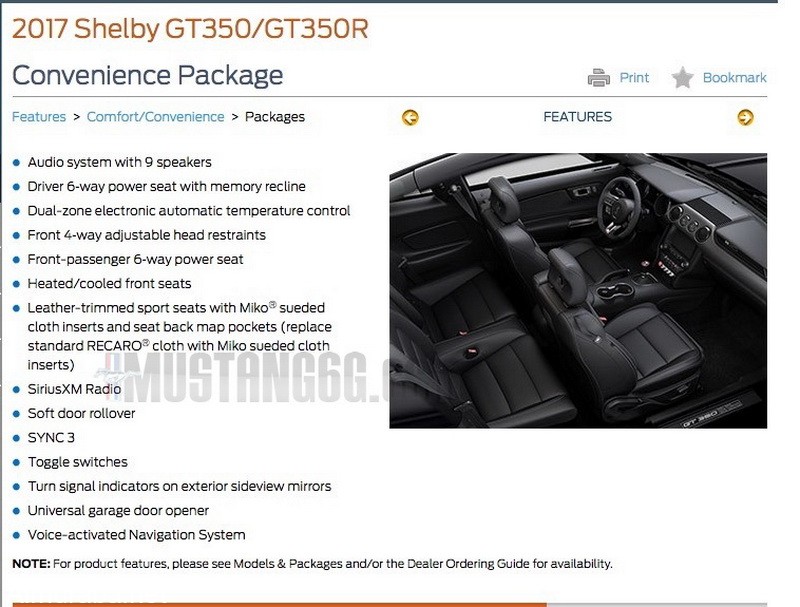 سيارة "فورد" شيلبي موستنج GT350 تحصل على تحديثات جديدة Ford 2017 2