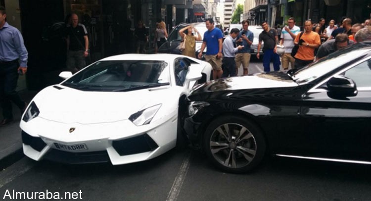 إصابة بليغة لسيارة "لامبورجيني" أفينتادور في حادث بنيوزيلندا Lamborghini 1