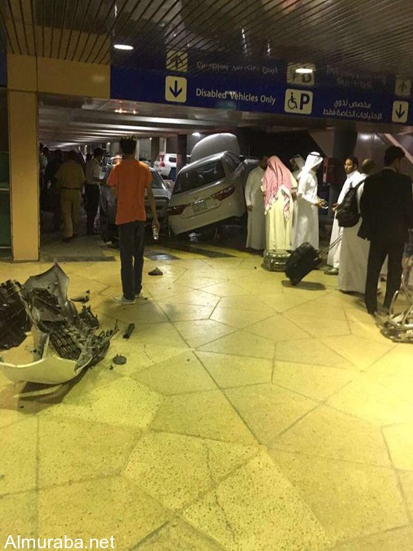 “بالصور” شاهد دواسة بنزين هي السبب حادث مطار الملك خالد بالرياض