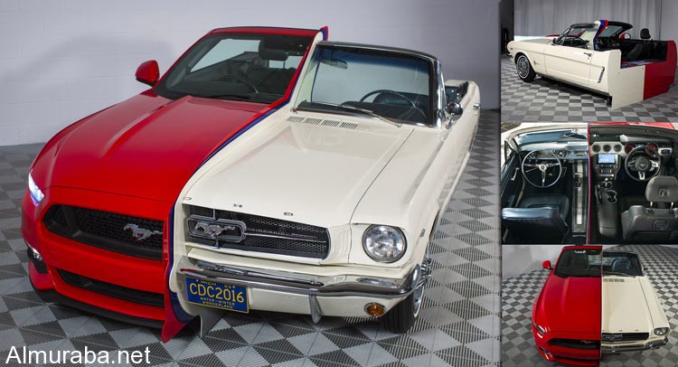 “فورد” تقوم بشق سيارتي موستانج موديل 1965 و2015 ودمجهم في هيكل واحد Ford