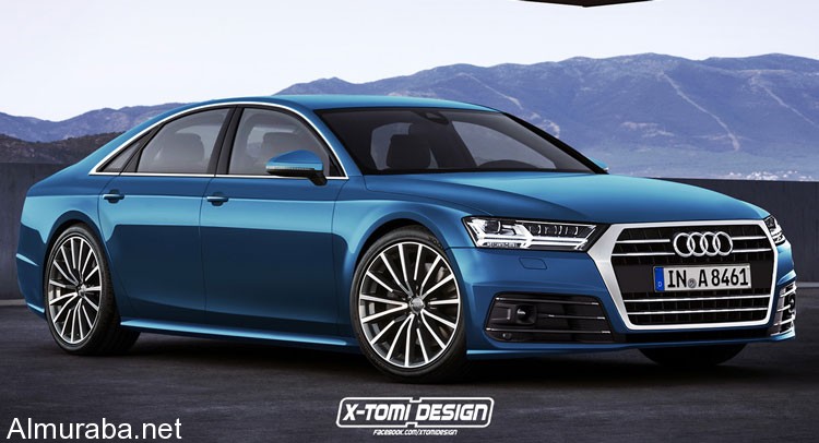 أودي A8 الجيل القادم تظهر بدون تمويهات في صورة افتراضية جديدة Audi 3