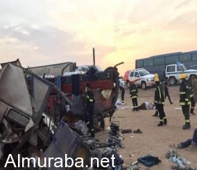 حادث مروع لباص نقل ركاب يودي بحياة 10 أشخاص بينهم أطفال ونساء على طريق الرياض – الطائف
