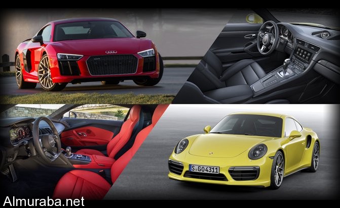 أيهما تفضلون، “أودي” R8 بلس أم “بورش” 911 تيربو S؟ Audi vs. Porsche