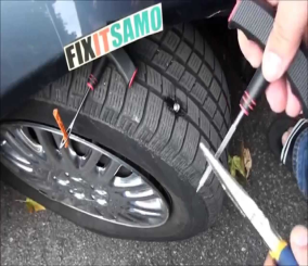 ”فيديو” شاهد كيف تصلح إطارات سيارتك بنفسك 1