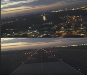 “فيديو” شاهد طيار سعودي يصور مشهد رائع لحظة هبوطه في مطار أبها مع شروق الشمس
