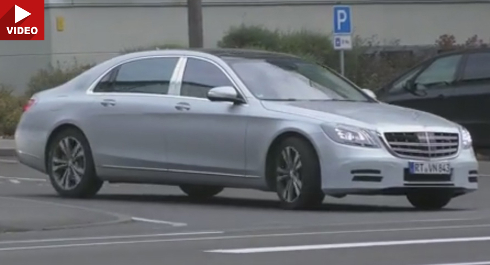 “فيديو تجسسي” أثناء اختبار مرسيدس مايباخ للفيس ليفت إس كلاس Mercedes-Maybach S-Class 2018