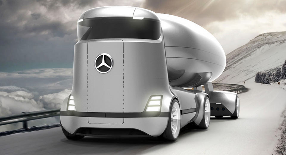 “صور افتراضية” لكونسبت الشاحنة الكهربية “مرسيدس بنز” Mercedes-Benz E-Truck