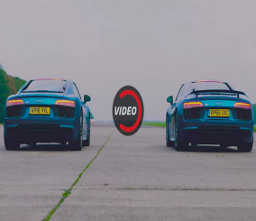 “فيديو” شاهد تسارع أودي R8 V10 مقابل V10 بليس Audi