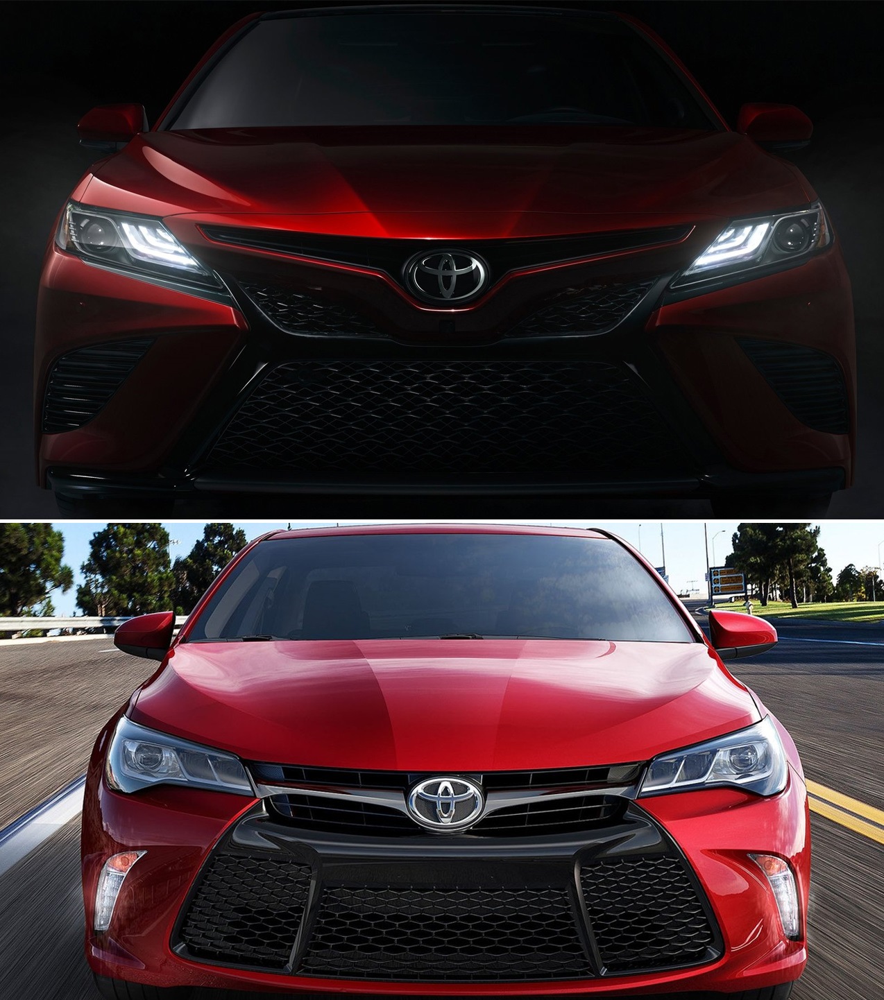 مقارنة بصرية بين "تويوتا" كامري موديل 2018 الجديد وموديل 2015 القديم Toyota Camry 7
