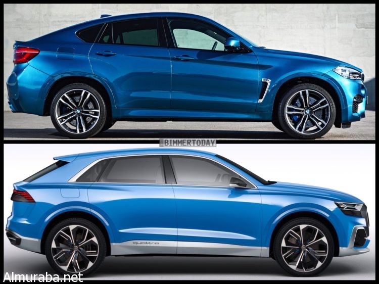 "بالصور" مقارنة بين كونسبت "أودي" Q8 و "بي إم دبليو" Audi Vs. BMW X6 M 11