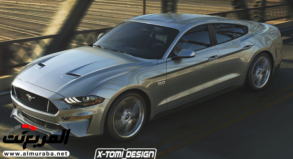 "صورة افتراضية" لفورد موستنج 2018 في هيكلة سيدان رياضية لمنافسة دودج تشارجر Ford Mustang Vs. Dodge Charger 5
