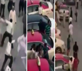 "فيديو" شاهد مشاجرة عنيفة بين مجموعة من سائقي سيارات الأجرة في دبي 1
