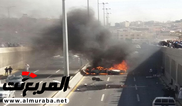 3 شباب يلقون مصرعهم إثر حادث انقلاب سيارة واحتراقها على طريق الملك عبدالعزيز 2