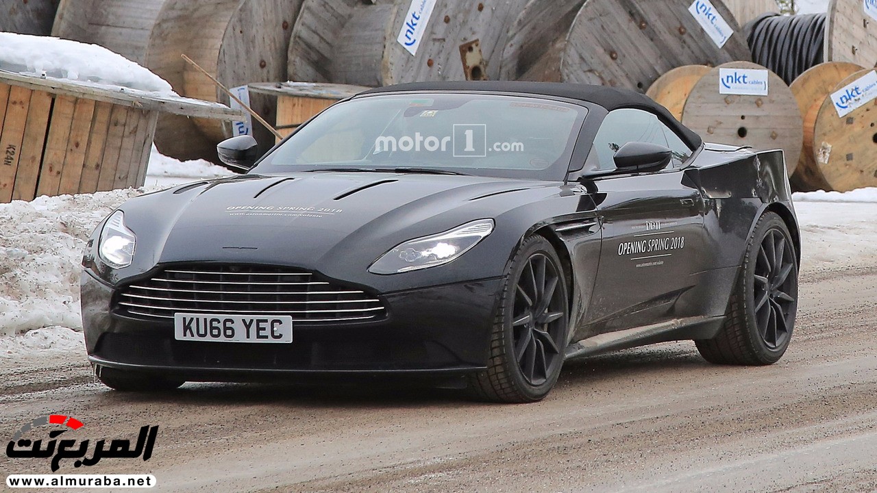 "صور تجسسية" أثناء اختبار "أستون مارتن" DB11 فولانتي بتمويهات خفيفة Aston Martin DB11 Volante 2019 37