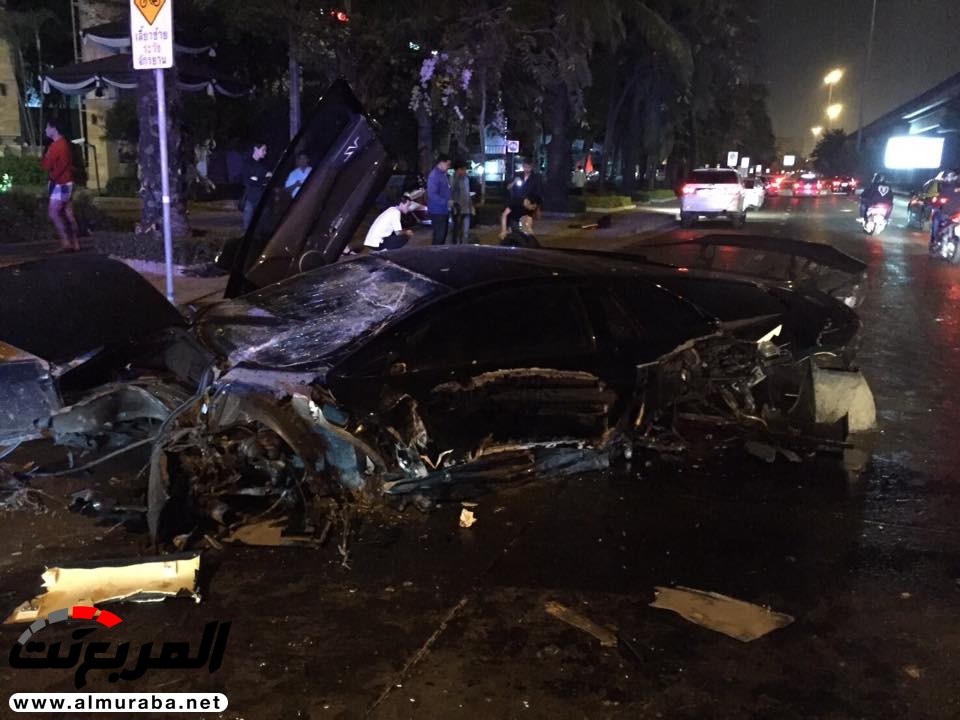 تايلندي يتورط بحادث يدمر "لامبورجيني" مورسيلاغو إس في الخاصة بصديقه Lamborghini Murcielago SV 2