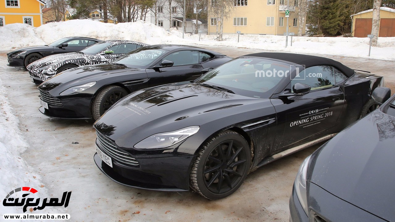 "صور تجسسية" أثناء اختبار "أستون مارتن" DB11 فولانتي بتمويهات خفيفة Aston Martin DB11 Volante 2019 48