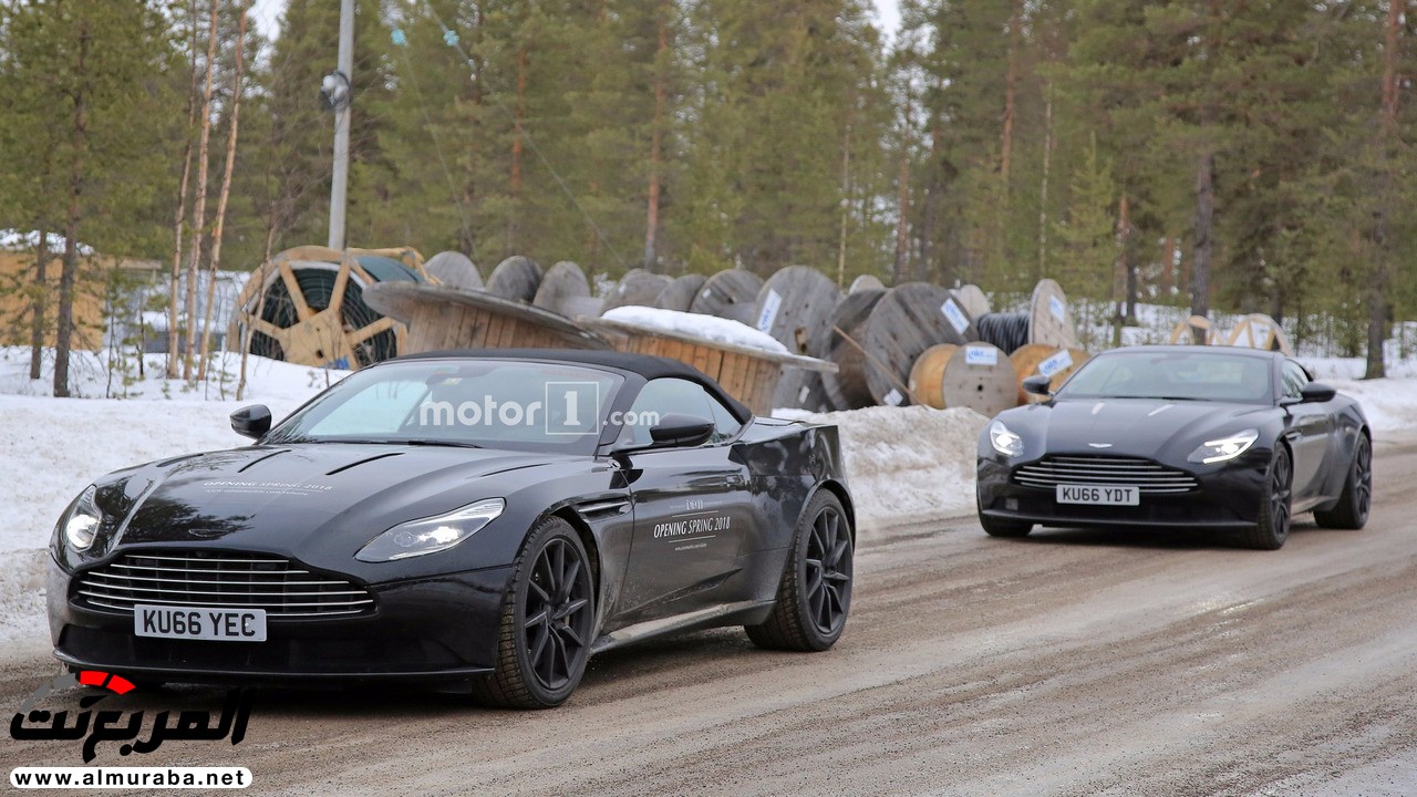 "صور تجسسية" أثناء اختبار "أستون مارتن" DB11 فولانتي بتمويهات خفيفة Aston Martin DB11 Volante 2019 34