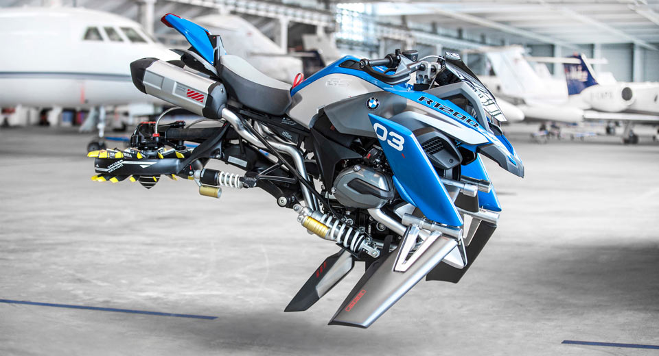 "بي إم دبليو" تكشف عن كونسبت الدراجة النارية الطائرة بعالم ليجو BMW 1