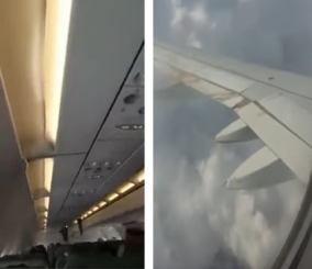 “فيديو” شاهد مطبات هوائية تثير هلع ركاب طائرة سعودية متجهة لجدة