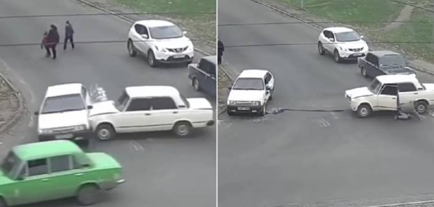 “بالفيديو” شاهد عملية سحب فاشلة لسيارة تنتهي بحادث تصادم