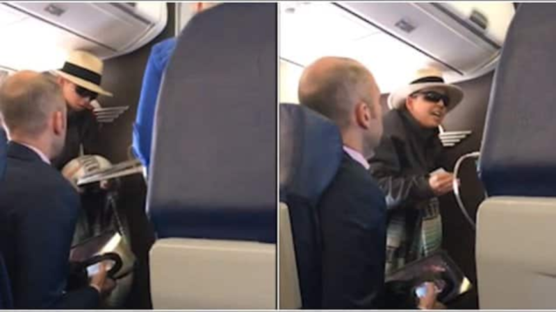 “بالفيديو” شاهد سيدة تهدد جميع ركاب طائرة بالقتل