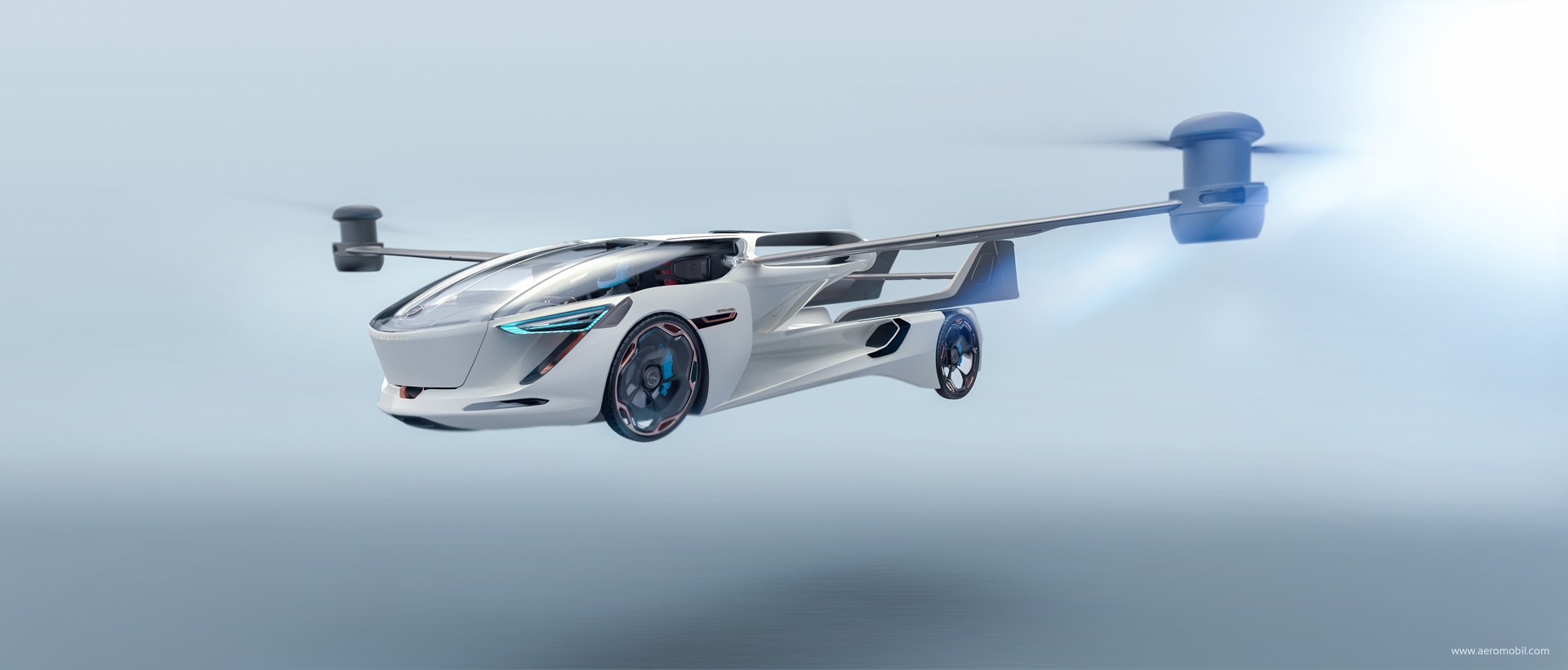 السيارة الطائرة إيروموبيل VTOL 5.0 تكشف نفسها من المستقبل 11