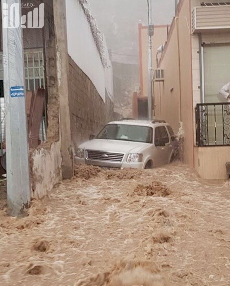 "بالصور" أمطار غزيرة تجرف السيارات وتسيّل الأودية في محافظة بلقرن 10