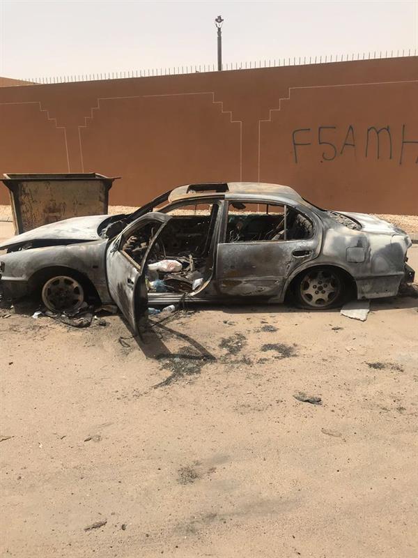 "بالصور" سرقة سيارة مواطن وحرقها بالكامل في الرياض 3