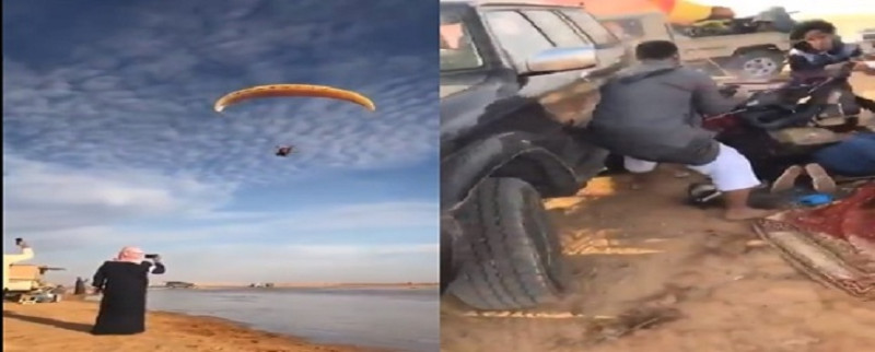“بالفيديو” سقوط طائرة شراعية يتسبب في إصابة متوسطة الخطورة ببريدة