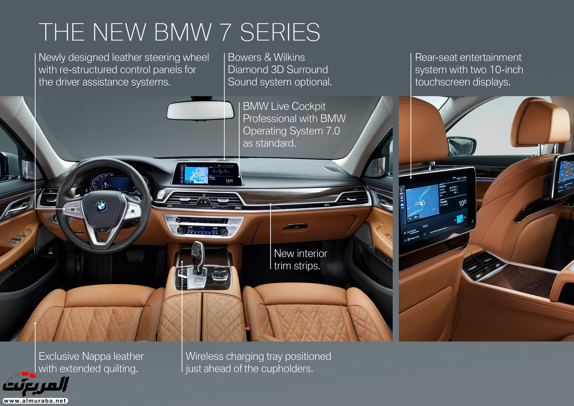 بي ام دبليو الفئة السابعة 2020 المحدثة تكشف نفسها رسمياً "صور ومواصفات" BMW 7 Series 33