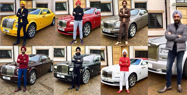 ملياردير هندي يشتري سيارات رولزرويس جديدة تتوافق ألوانها مع عمامته 1