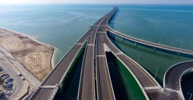 “بالفيديو” تدشين أحد أطول جسور العالم فوق البحر بالكويت