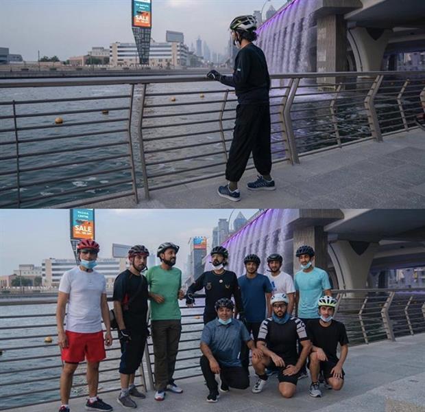 الشيخ محمد بن راشد آل مكتوم يقود دراجة هوائية في شوارع دبي "صور" 28