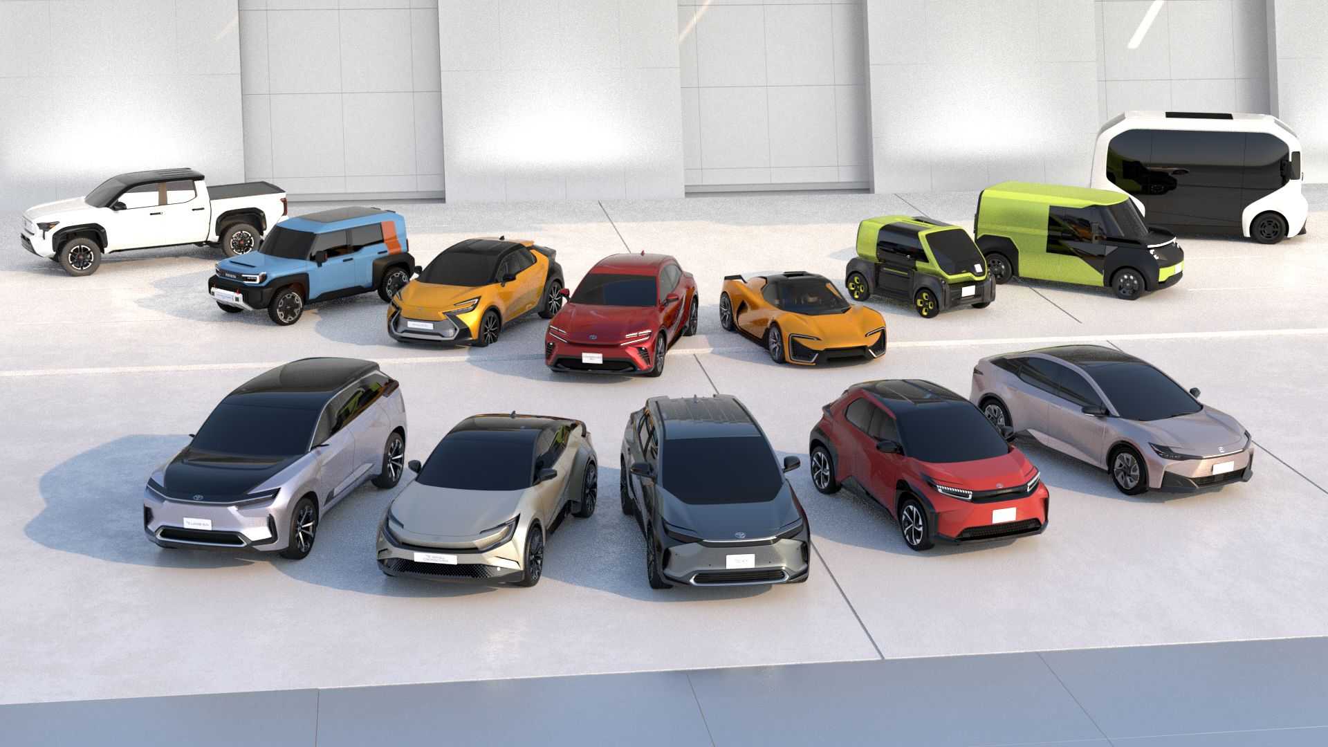 تويوتا تكشف عن 16 سيارة كهربائية جديدة SUV وسيدان وبيك أب! 4