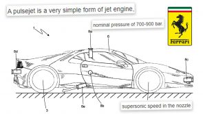 فيراري تقدم براءة اختراع لاستخدام نفاثات في سياراتها مثل تيسلا رودستر 2