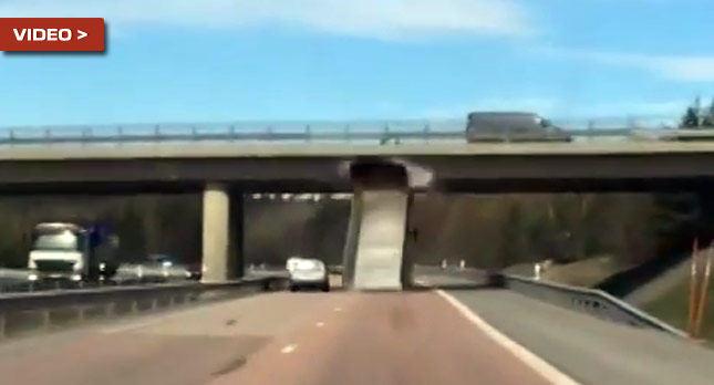 “فيديو” هذا مايحدث عندما تصطدم شاحنة بجسر ستوكهولم في السويد!