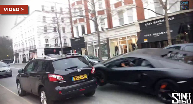 “بالفيديو” حادث لامبورجيني افنتادور مباشرة في مدينة لندن اثناء لحظة التصوير